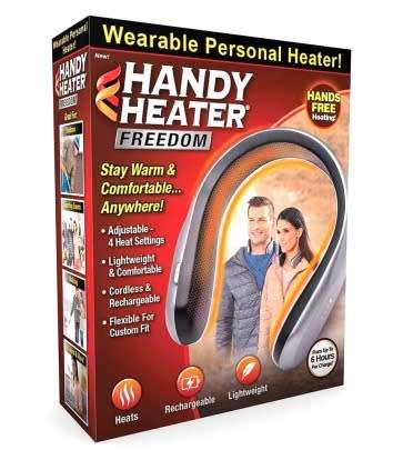 Handy Heater Freedom Wearable Neck Heater for On-the-Go Rechargeable Heating NEW