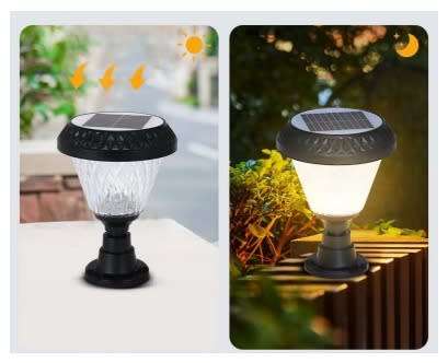 Solar Powered Garden Light RGB ,White, Warm White With Remote Control