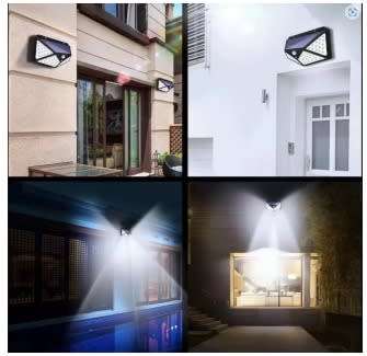 LED Solar Power Wall Light Outdoor PIR Motion Sensor- SD