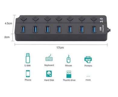 7 Port USB 3.0 Hub