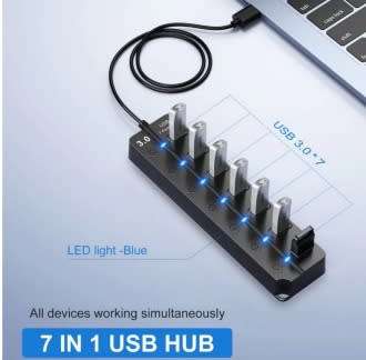7 Port USB 3.0 Hub