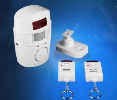 Motion Detector Sensor Security Alarm With Two Remotes