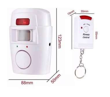 Motion Detector Sensor Security Alarm With Two Remotes