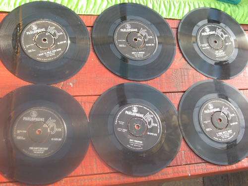BEETLES SINGLE RECORDS X 6 FOR YOUR COLLECTION