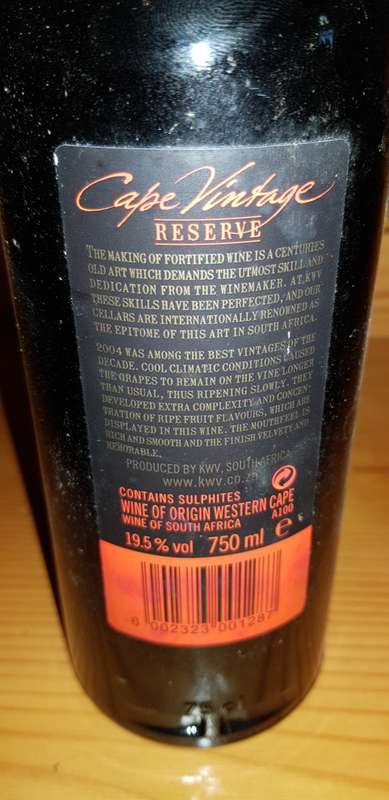 KWV Cape vintage 2004
