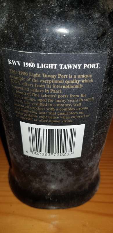 KWV LIGHT TAWNY PORT 1980