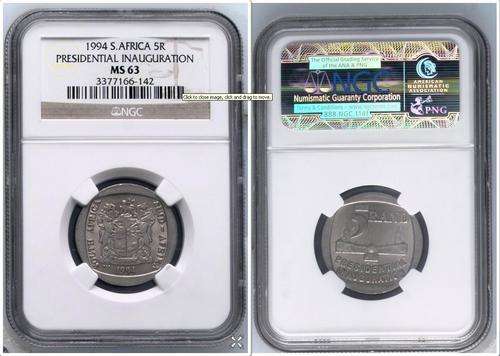 *** ONE WEEK SALE NGC MS63 PRESIDENTIAL INAUGURATION R5 ***