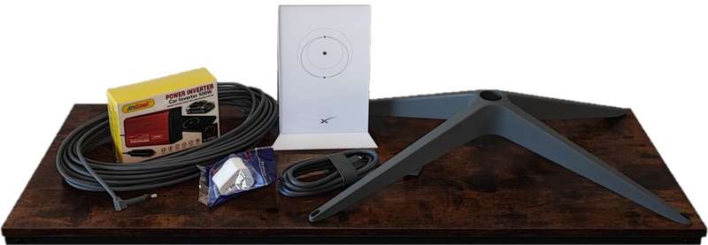 Starlink Camping Kit (Router + Cable + Base mount + 12V to 220V 500W Inverter)
