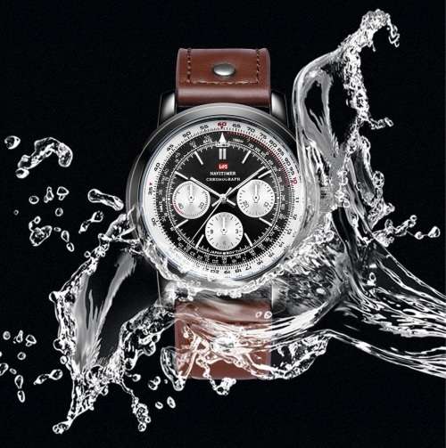 Men`s Watch - VA VA VOOM VA-20 Pilot Style Watch, Waterproof,Nylon Leather Strap