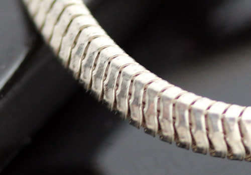 SIMPLE CONTEMPORARY STERLING SILVER SNAKE LINK BRACELET CHAIN. 925