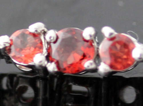 COLOURFUL AMETHYST, GARNET, TOPAZ AND PERIDOT STERLING SILVER TENNIS BRACELET. SOLID 925