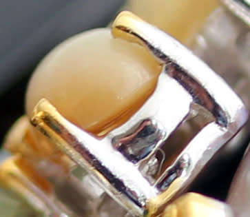 HANDMADE BAROQUE PEARL, FIRE OPAL AND EMERALD STERLING SILVER EARRINGS. BIG!