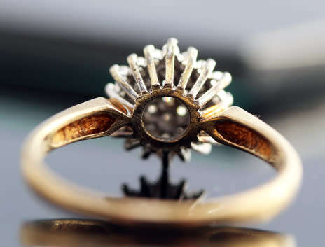 VINTAGE DIAMOND CLUSTER 9CT YELLOW & WHITE GOLD RING 37 ROUND CUT DIAMONDS JEWELLER CERTIF. R5422