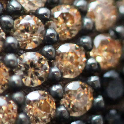 HEAVY BLACK, CREAM, TAN AAA QUALITY CUBIC ZIRCONIA ANIMAL PRINT ROSE GOLD HUE STERLING EARRINGS