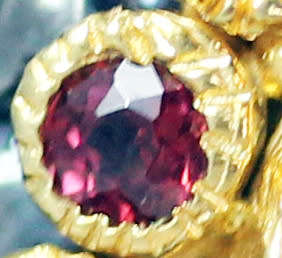 LARGE HANDCRAFTED 'JEWELLERY ART' NATURAL RUBY & GEMSTONE STERLING SILVER RING GUNMETAL GREY FINISH
