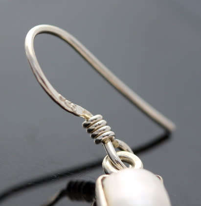 STERLING SILVER REAL FRESHWATER PEARL LARGE CHANDELIER EARRINGS. 925