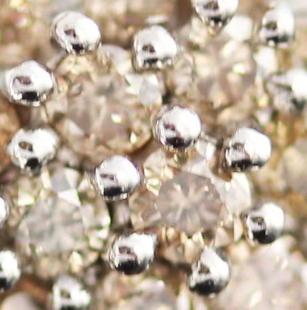 VINTAGE ENGLISH COGNAC DIAMOND CLUSTER STUD EARRINGS 9CT YELLOW & WHITE GOLD JEWELLER CERTIF R7'500