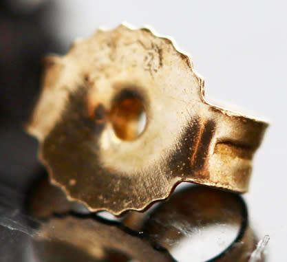 VINTAGE ENGLISH COGNAC DIAMOND CLUSTER STUD EARRINGS 9CT YELLOW & WHITE GOLD JEWELLER CERTIF R7'500