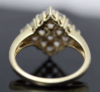 ENGLISH VINTAGE REAL TANZANITE GEMSTONE 9CT YELLOW GOLD RING. WELL HALLMARKED!