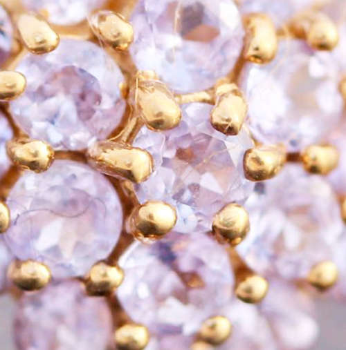 NATURAL TANZANITE 9CT YELLOW GOLD RING INTERESTING SHOULDER FEATURE ENGLISH HALLMARKS BIRMINGHAM