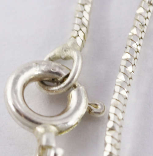 ITALIAN SOLID STERLING SILVER SINGLE NATURAL CREAM IRIDESCENT BAROQUE PEARL NECKLACE SIMPLE ELEGANCE