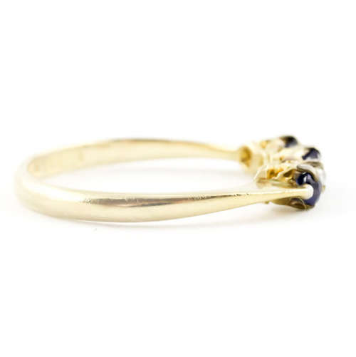 VINTAGE 18CT YELLOW GOLD and PLATINUM SAPPHIRE AND DIAMOND RING. CERT *JEWELLER EVALUATION R14`000*
