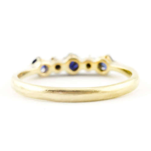 VINTAGE 18CT YELLOW GOLD and PLATINUM SAPPHIRE AND DIAMOND RING. CERT *JEWELLER EVALUATION R14`000*