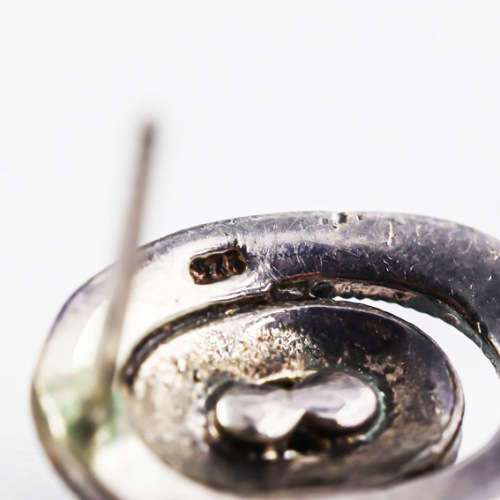 VINTAGE SEED PEARL AND CHAMPAGNE MARCASITE STERLING SILVER EARRINGS