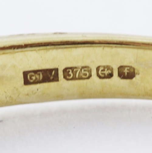 ENGLISH VINTAGE 2,1 ct SAPPHIRE YELLOW 9k GOLD HALF ETERNITY RING *JEWELLER EVALUATION R25`000*