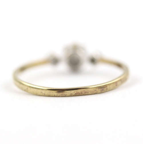 DAINTY VINTAGE 9CT YELLOW GOLD DIAMOND RING. *JEWELLER EVALUATION R5`000*