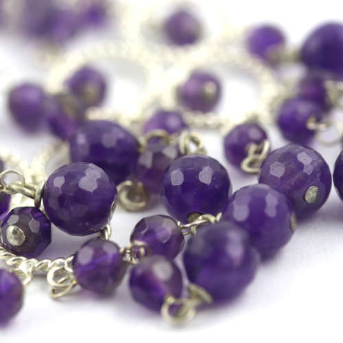 FABULOUS LONG NATURAL AMETHYST CHANDELIER STERLING SILVER DROP AND DANGLE EARRINGS. 925