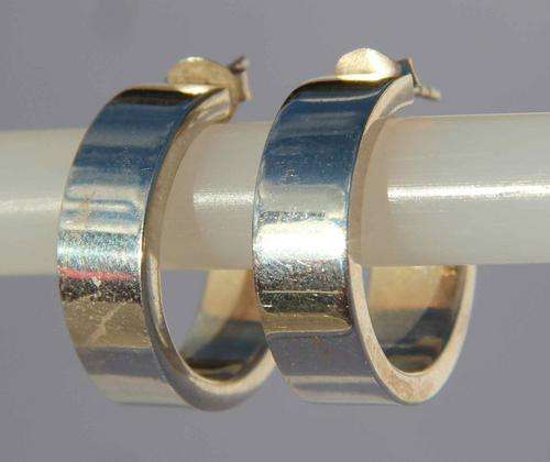 STERLING SILVER 925 THICK EARRING HOOPS!