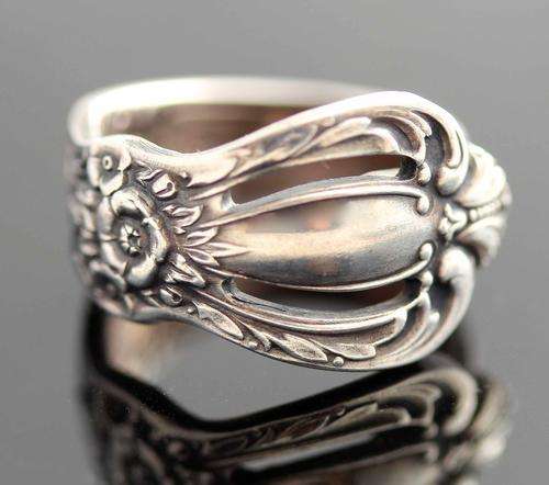 REAL SPOON RING. STERLING SILVER. HANDMADE