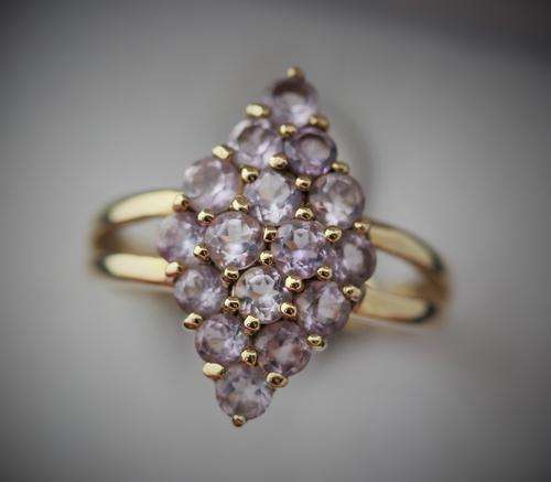 NATURAL AMETHYST (1.629 carat) 9ct GOLD RING. GEMSTONES FROM URUGUAY!