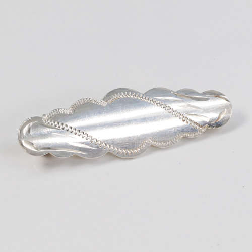 SOLID STERLING SILVER BABY`S BROOCH, PERFECT FOR NAME ENGRAVING