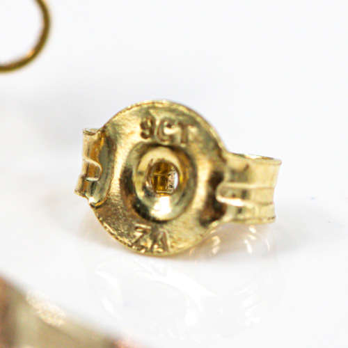 INTERESTING 9CT WHITE, YELLOW AND ROSE GOLD DROP & DANGLE EARRINGS. 375