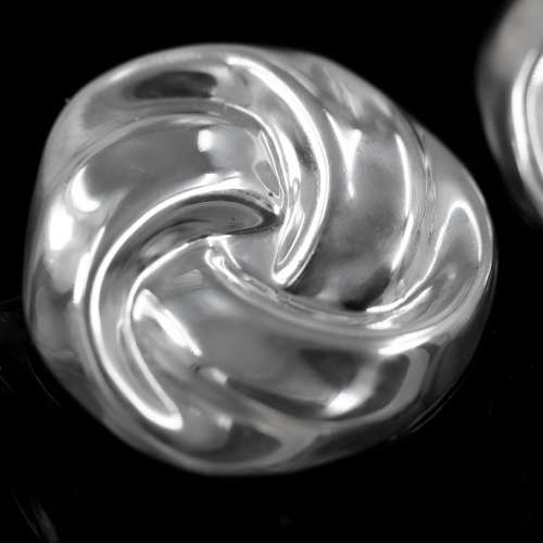 STERLING SILVER LARGE 3,8cm DIAMETER KNOT DESIGN STUD EARRINGS. 925