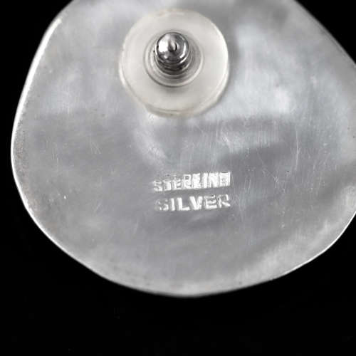 STERLING SILVER LARGE 3,8cm DIAMETER KNOT DESIGN STUD EARRINGS. 925