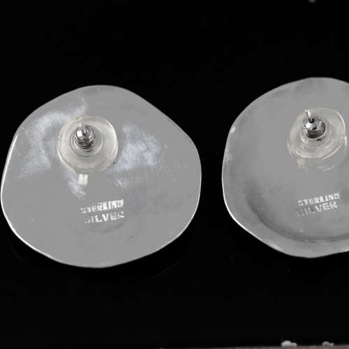 STERLING SILVER LARGE 3,8cm DIAMETER KNOT DESIGN STUD EARRINGS. 925