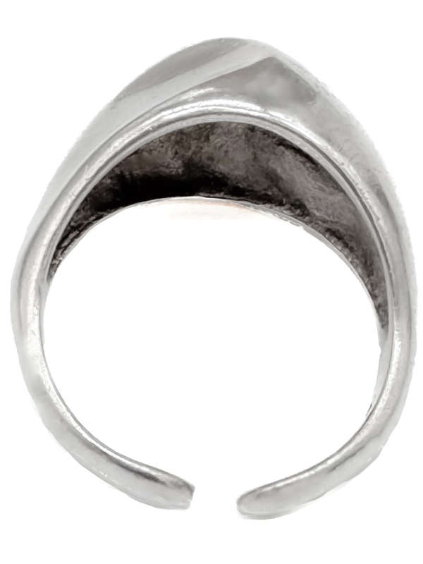 VINTAGE STERLING SILVER CONTOURED RING. HALLMARKED