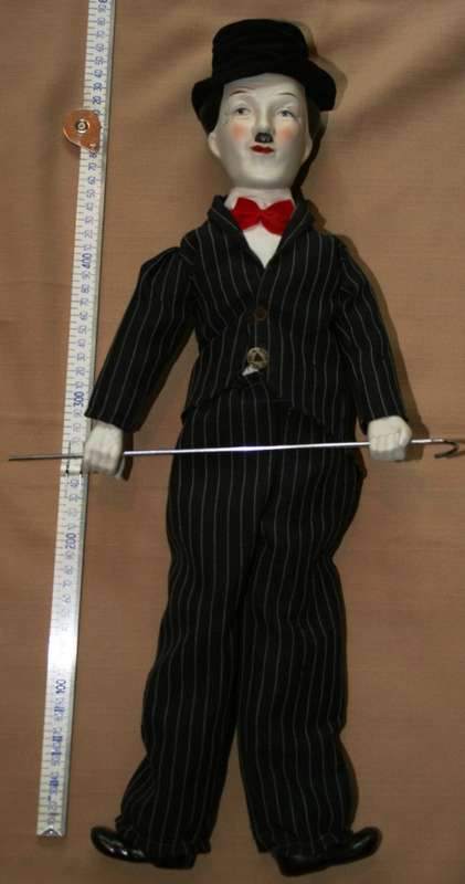 CHARLIE CHAPLIN PORCELAIN DOLL, CIRCA 1980