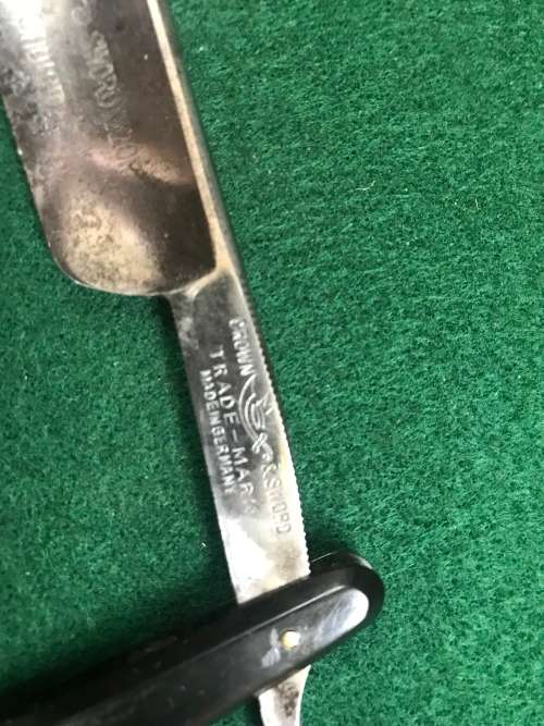 VINTAGE, CROWN & SWORD, ERN 1166, GERMANY, STRAIGHT RAZOR