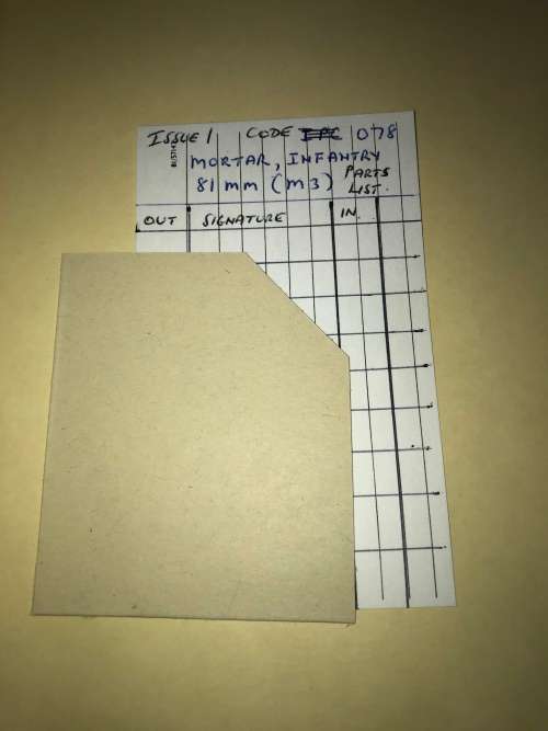 ORIGINAL - SADF - PARTS LIST - M3 - 81MM MORTAR
