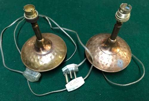 ART DECOR COPPER PLATED LIGHTS - Set of two