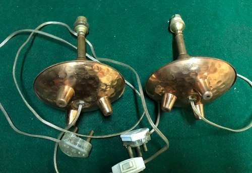 ART DECOR COPPER PLATED LIGHTS - Set of two