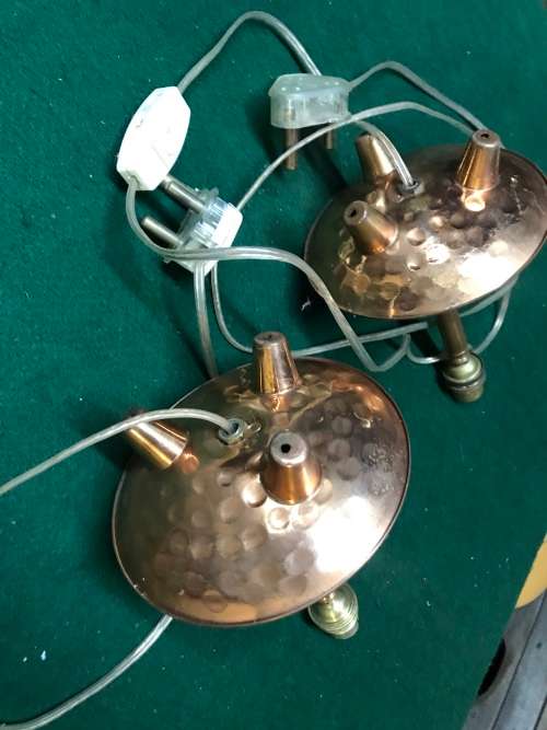 ART DECOR COPPER PLATED LIGHTS - Set of two