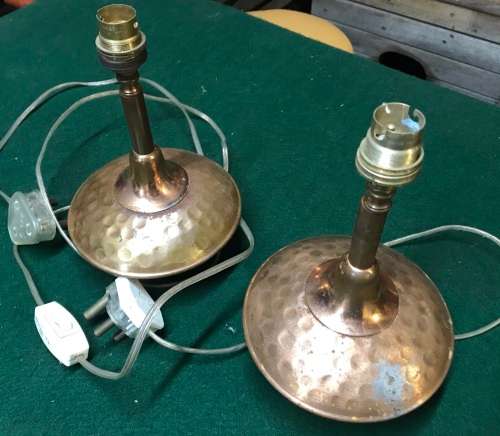 ART DECOR COPPER PLATED LIGHTS - Set of two