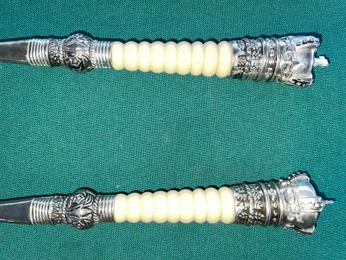 LARGE SILVER PLATED SALAD SPOONS