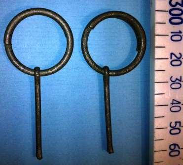 Smoke Grenade Pin's, Bush-War era, Circa 1980. SADF-Army.  2 off.