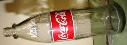 COCA-COLA GLASS BOTTLE, 1.25Litre, Circa 1995